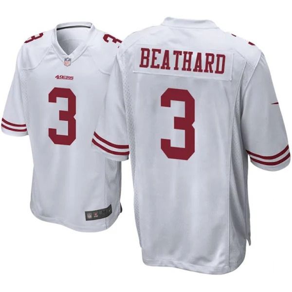 Men San Francisco 49ers #3 C.J. Beathard Nike White Game Player NFL Jersey->san francisco 49ers->NFL Jersey